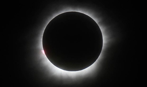 FILE - This March 9, 2016, file photo shows a total solar eclipse in Belitung, Indonesia. A solar e...