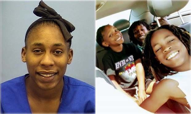Suspect Laria Anderson (left) and Lexxington, Lakai and Lloyd Wyatt (right)....