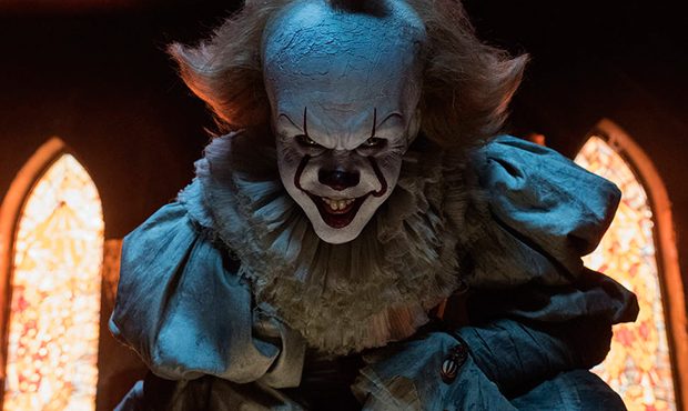 This image released by Warner Bros. Pictures shows Bill Skarsgard in a scene from "It." (Brooke Pal...