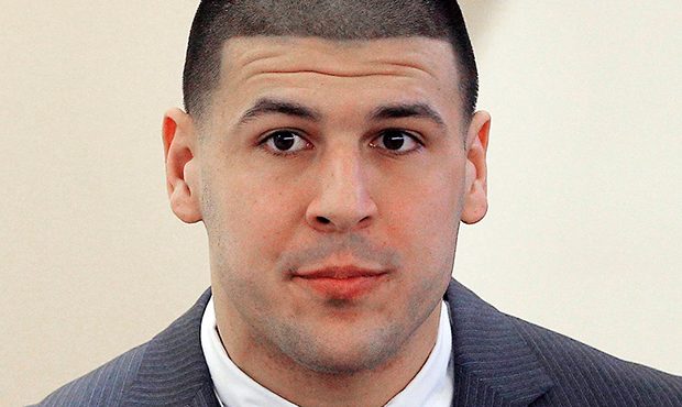 FILE - In this April 1, 2015 file photo, former New England Patriots NFL football player Aaron Hern...