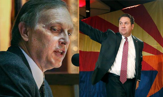 U.S. Rep. Andy Biggs, left, and Arizona Attorney General Mark Brnovich. (AP Photos)...