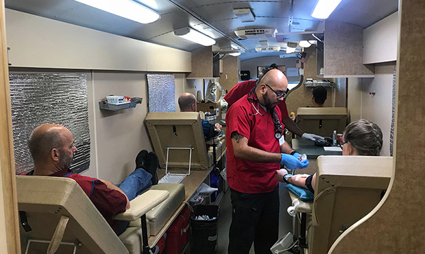 The American Red Cross provided more than 250  “blood products” to local hospitals in Las Vegas...