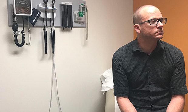 Joshua Wilson, diagnosed seven years ago as HIV positive, said at first he was depressed but now wa...
