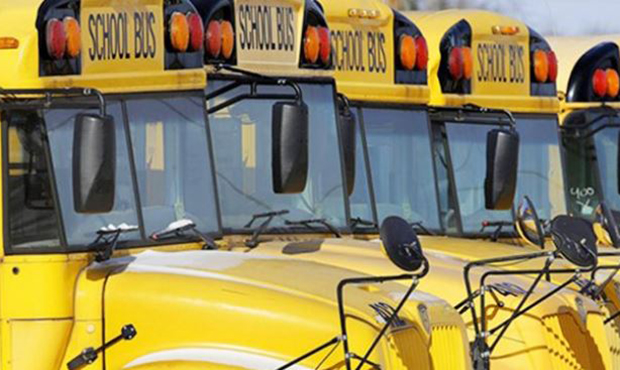 In this Jan. 7, 2015 file photo, public school buses are parked in Springfield, Ill. (AP Photo/Seth...