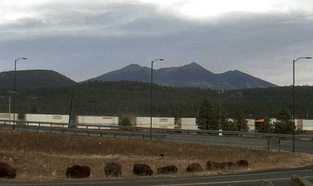 The San Francisco Peaks north of Flagstaff are free of snow on Monday, Nov. 27, 2017. That's not un...