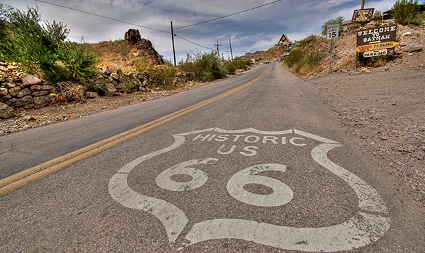 Oatman, Arizona has pride in their Route 66 heritage. (Photo by Vicente Villamón via Creative Comm...