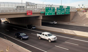 Agency installs 'wrong way' overhead signs along stretch of I-17