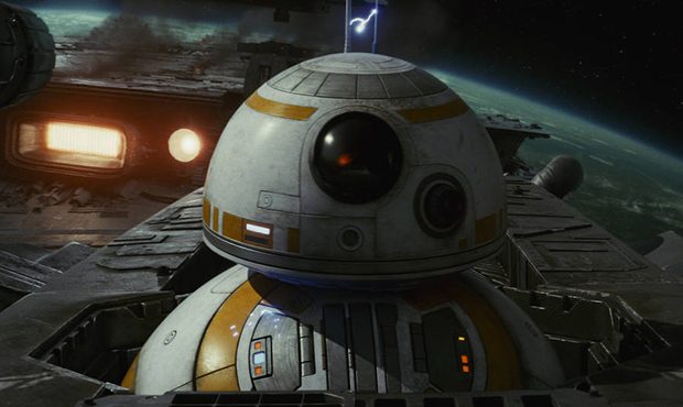This image released by Lucasfilm shows BB-8 in "Star Wars: The Last Jedi." (Lucasfilm via AP)...