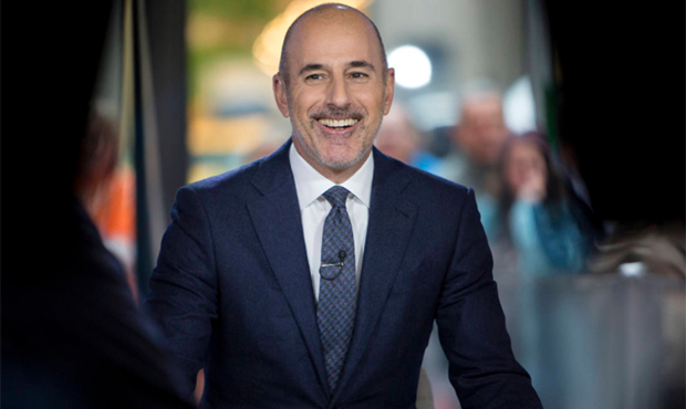 This Nov. 16, 2017 photo released by NBC shows Matt Lauer during a broadcast of the "Today," show i...