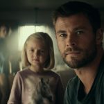 Marie Wagenman as Maddy Nelson and Chris Hemsworth as Capt. Mitch Nelson in "12 Strong."