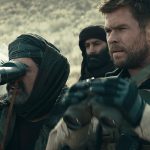 Navid Negahban as Gen. Dostum and Chris Hemsworth as Capt. Mitch Nelson in "12 Strong."