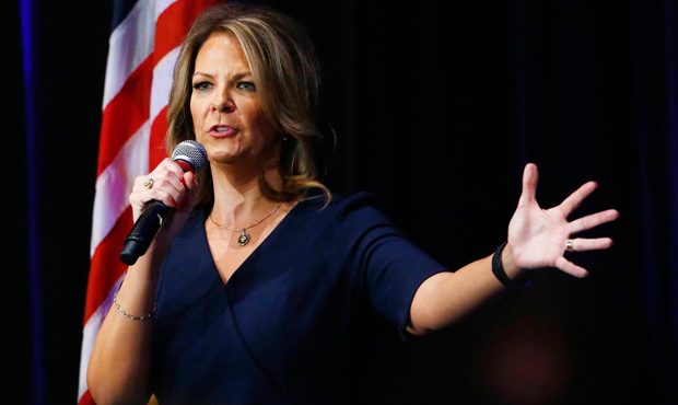 FILE - In this Oct. 17, 2017, file photo, Arizona Senate candidate Kelli Ward speaks at a campaign ...