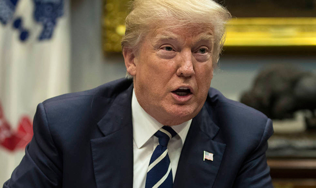 President Donald Trump speaks during a prison reform roundtable in the Roosevelt Room of the Washin...