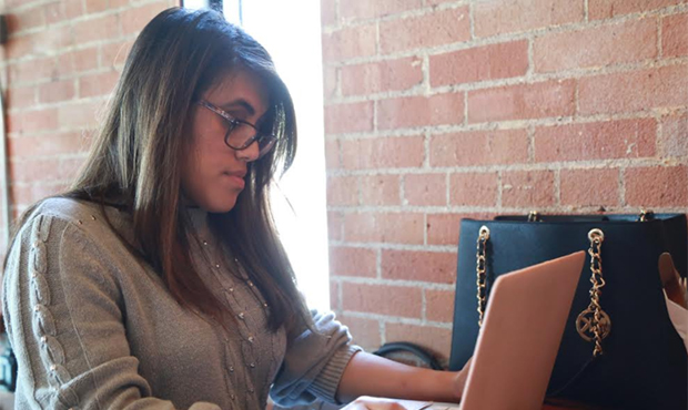 Elizabeth Perez is a DACA recipient and has lived in the U.S. 25 years. (Photo by Adriana De Alba/C...