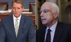 Sen. Jeff Flake tweets that Sen. John McCain is 'gaining strength'