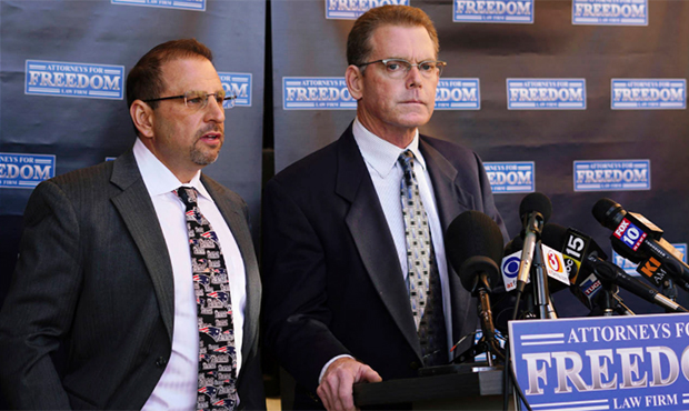 Douglas Haig, right, the man who was identified this week as a "person of interest" in the Las Vega...