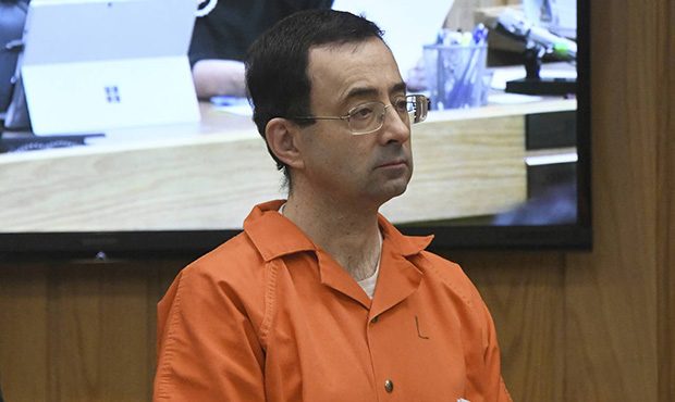 Larry Nassar appears in the court of Judge Janice Cunningham for sentencing on Monday, Feb. 5, 2018...