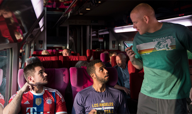 Alek Skarlatos, Spencer Stone and Anthony Sadler portray themselves in Clint Eastwood's "The 15:17 ...