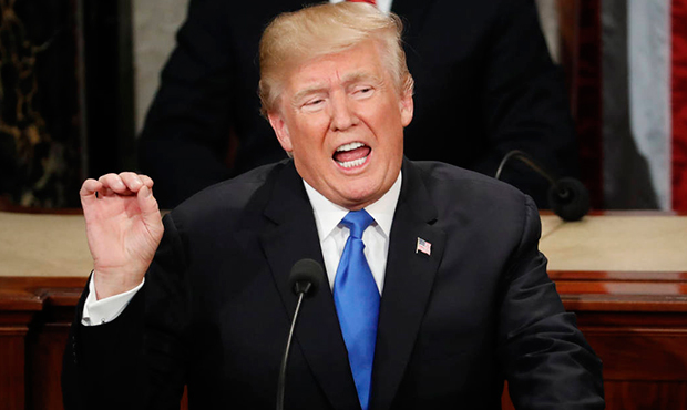 President Donald Trump delivers his State of the Union address to a joint session of Congress on Ca...