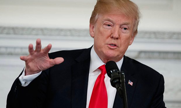President Donald Trump speaks during a meeting with the members of the National Governors Associati...