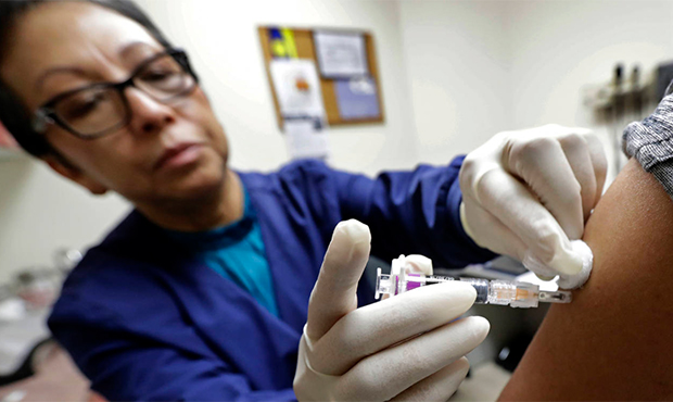 FILE - In this Thursday, Jan. 11, 2018 file photo, Ana Martinez, a medical assistant at the Sea Mar...
