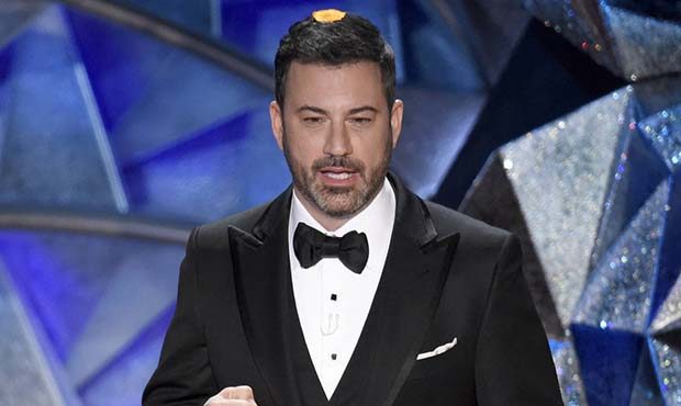 Host Jimmy Kimmel speaks at the Oscars on Sunday, March 4, 2018, at the Dolby Theatre in Los Angele...