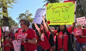 Hundreds of Arizona teachers protest low pay at state Capitol