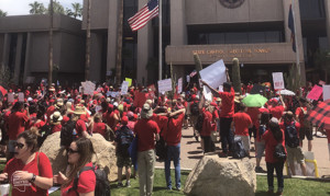 Arizona educators look to confront lawmakers on third day of walkouts