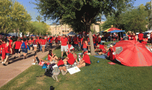 Determined Arizona teachers continue protests on third day of walkouts