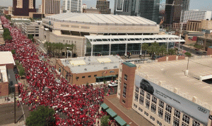 Arizona teachers kick off walkout with march on Capitol, massive rally