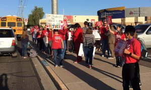 Arizona teachers continue 'walk-ins' as strike vote outcome looms