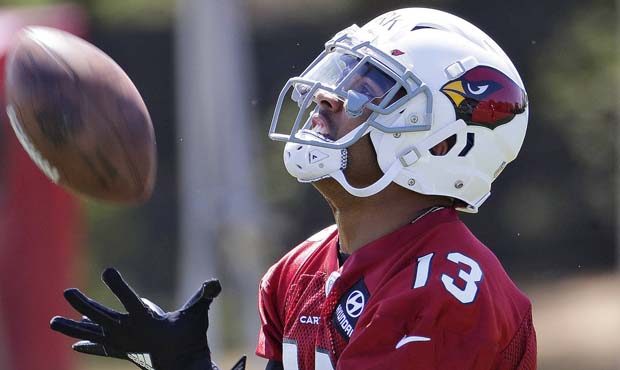 Arizona Cardinals' second-round draft pick Christian Kirk (13) runs drills during NFL football rook...