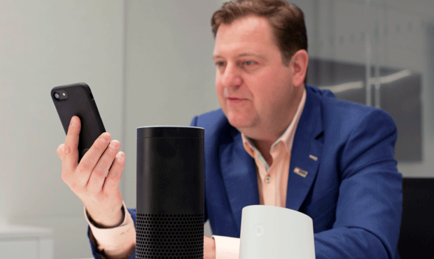 In this June 14, 2018, photo, Gareth Gaston, Executive Vice President and Head of Omnichannel Banki...