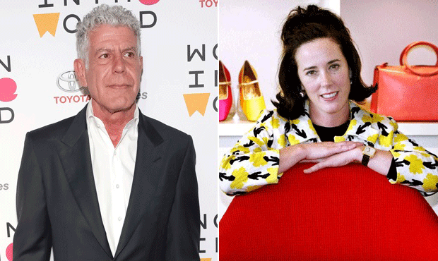 Anthony Bourdain and Kate Spade (AP Photos)...