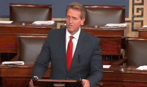 Flake rips Trump on trade  in Senate speech, touts US role as world leader