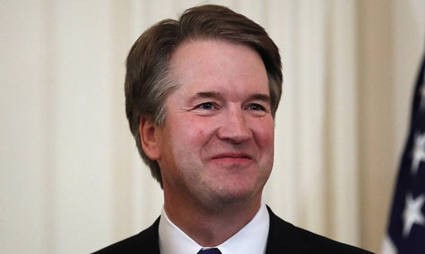 Judge Brett Kavanaugh, President Donald Trump's Supreme Court nominee stands in the East Room of th...