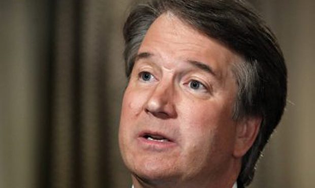 Brett Kavanaugh answers questions during a FOX News interview, Monday, Sept. 24, 2018, in Washingto...