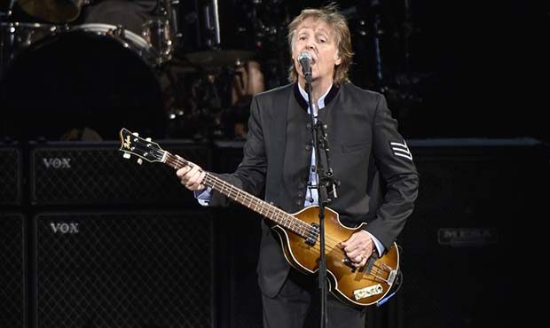 In this July 26, 2017 file photo, Paul McCartney performs on the One on One Tour at the Hollywood C...