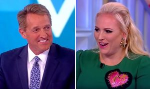 Sen. Jeff Flake visits Meghan McCain, 'View' on her birthday