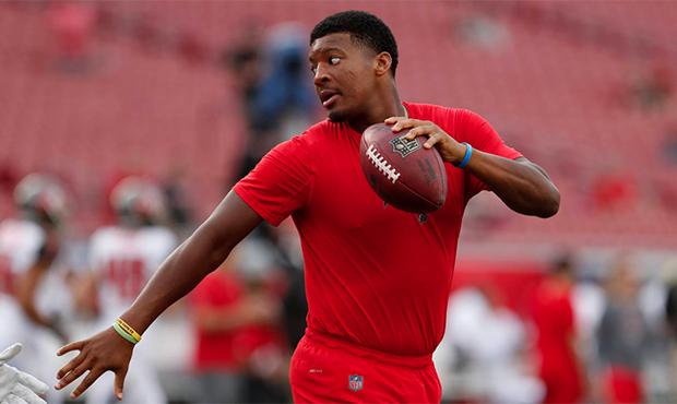 FILE - This Aug. 30, 2018 file photo, shows Tampa Bay Buccaneers quarterback Jameis Winston before ...
