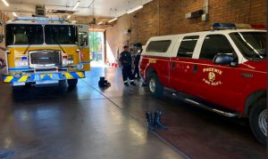 In unique partnership, Phoenix fire truck housed at Glendale station