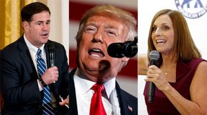 President Trump endorses Arizona Republicans, misspells Kyrsten Sinema