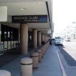 Sky Harbor Airport Terminal 2 exterior curb looking west 2