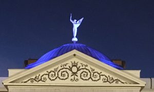 Arizona Capitol dome lit blue to raise awareness of human trafficking issue