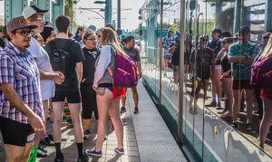Phoenix light rail riders to bare legs Saturday for annual no-pants event