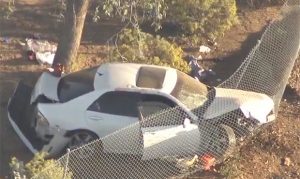 Man accused of fatally stabbing woman after car crash on freeway