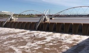 After runoff release, Salt River rushing through Tempe, Mesa