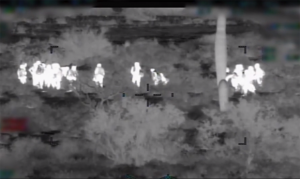 Video shows group of nearly 400 migrants cross Arizona border