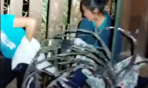 Video shows migrant smugglers push adults, kids through border wall holes