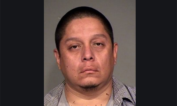 An old booking photo of Jesse Mendoza (Glendale Police Department photo)...